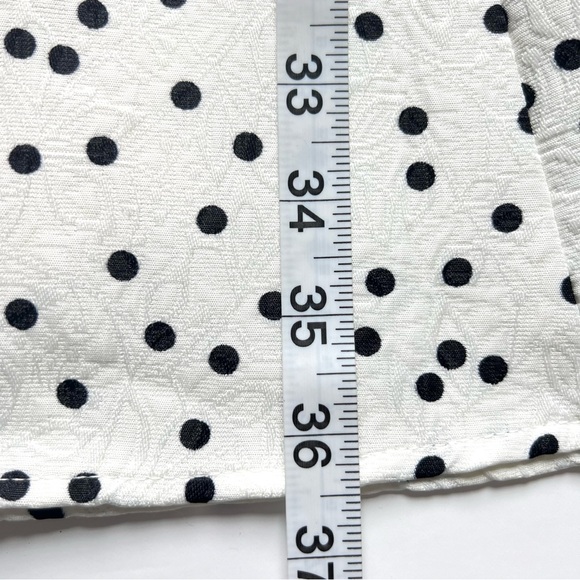 Gabby Skye White Black Polka Dot Fit and Flare Dress Sleeveless Cocktail Size 6 - Picture 11 of 13
